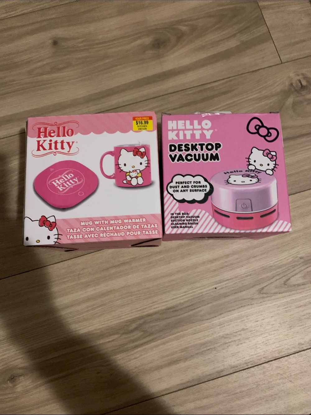 Labor Day Bundle***Hello Kitty Pink Desktop Vacuum and Mug Warmer Gift Set
